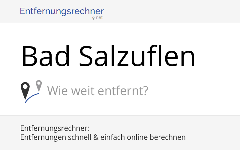 Entfernung Bad Salzuflennull