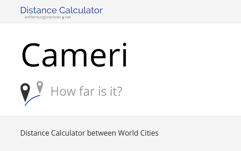 Where is Cameri, Italy located? Distance, Country & Map