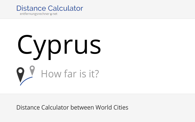 Distance Cyprus: Where is Cyprus located?