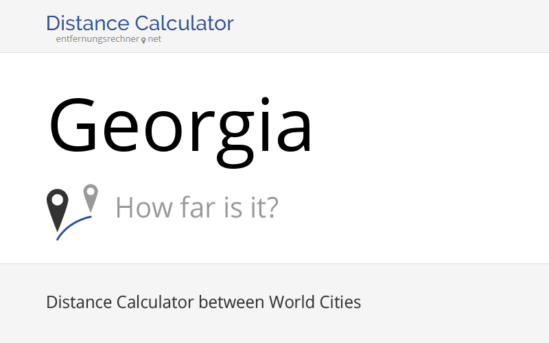 Distance Georgia: Where is Georgia located?