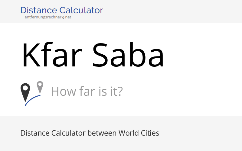 Where is Kfar Saba, Israel located? Distance, Country & Map