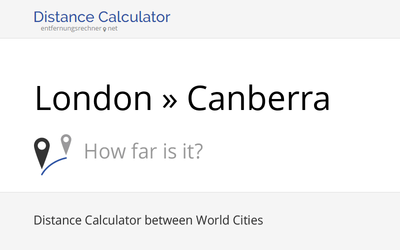 London (United Kingdom) » Canberra (Australia): Distance, Miles and ...