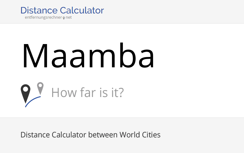 Where is Maamba, Zambia located? Distance, Country & Map