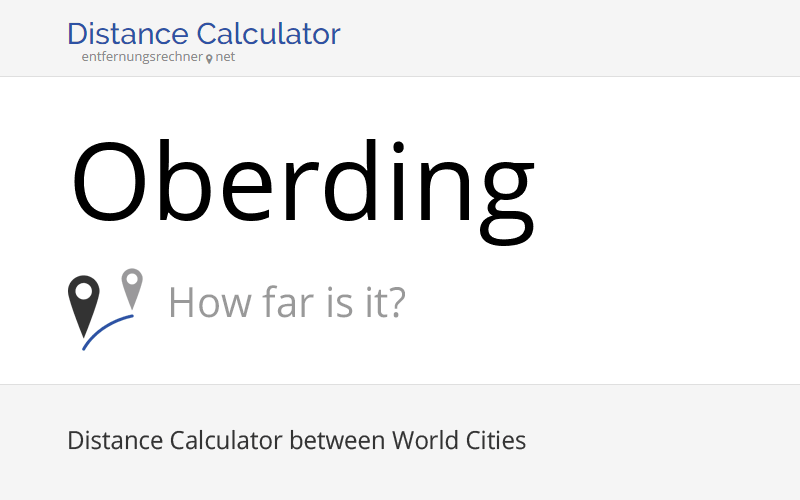 Where is Oberding, Germany located? Distance, Country & Map