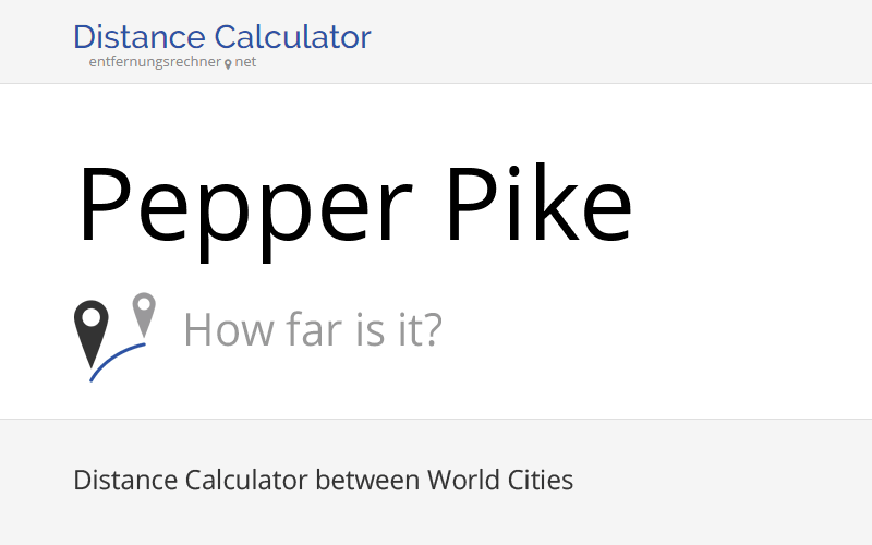 Where is Pepper Pike, United States located? Distance, Country & Map