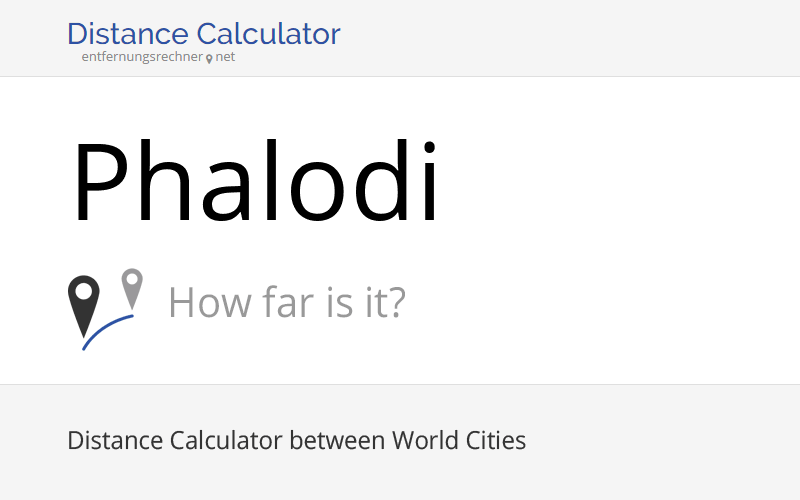Where is Phalodi, India located? Distance, Country & Map