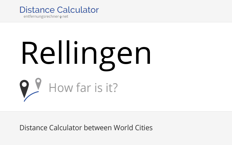 Where is Rellingen, Germany located? Distance, Country & Map