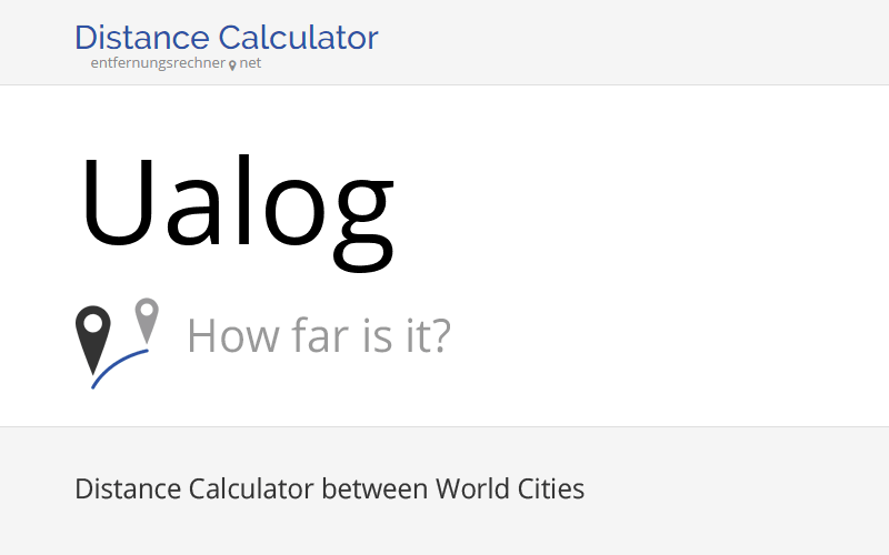 Where is Ualog, Philippines located? Distance, Country & Map