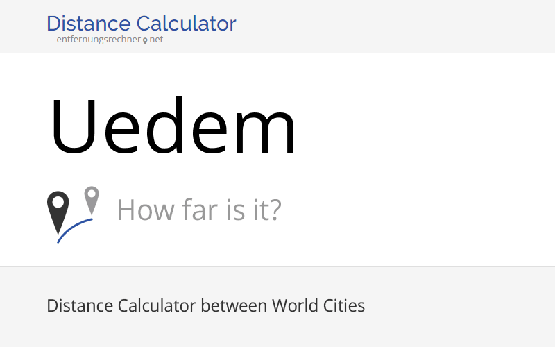 Where is Uedem, Germany located? Distance, Country & Map