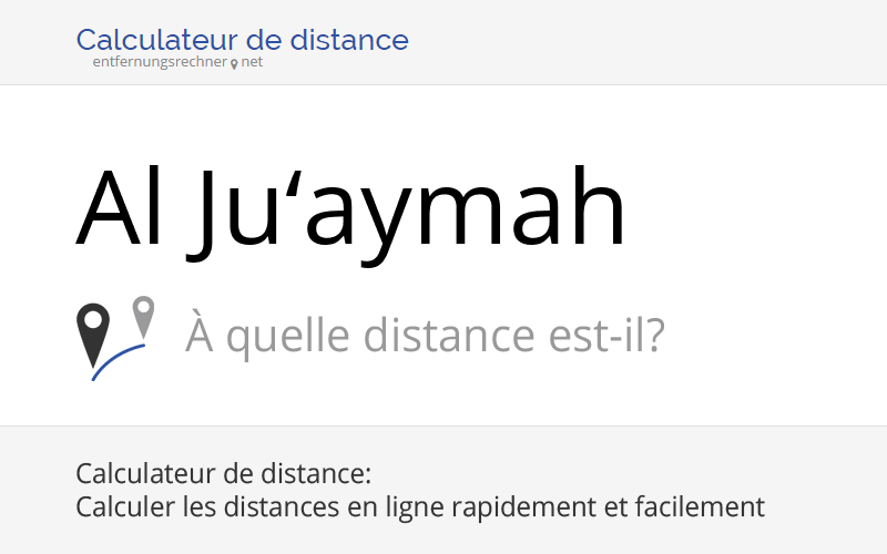 Où se trouve Al Ju‘aymah, Arabie Saoudite? Distance, pays et carte