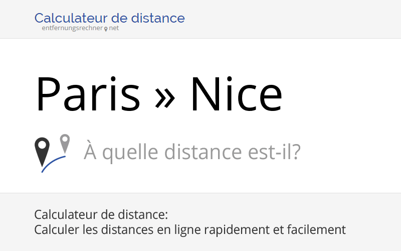 Paris » Nice (France): Éloignement, distance, trajet, kilomètres